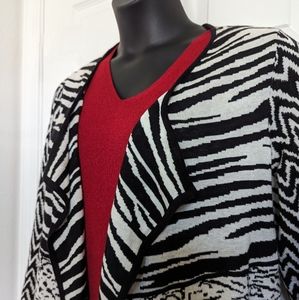 Notations Animal Print Cardigan